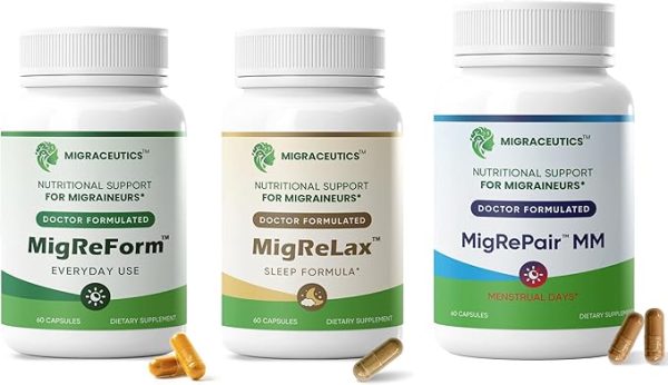 MigReForm, MigReLax, MigRePair MM – Bundle of 3 Bottles (180 Capsules)